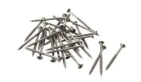 Die Edelstahl Schrauben 4 x 50 mm, passend für das Steckzaunsystem Klink und Steckzaunsystem Plank