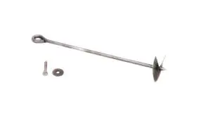 Für standsichere Spielgeräte aus Holz: 60 cm Erdanker aus Stahl. Lieferung erfolgt mit Holzschraube und Unterlegscheibe