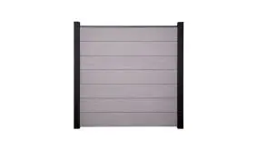 Kompletter Bausatz aus 7 wetterfesten BPC Lamellen in Bi-Color Weiß inkl. Abschlussleiste. Maß: 180 x 180 cm