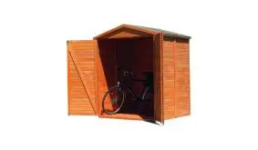 Vielseitiges Stauraumwunder: Der Garten Geräteschrank bietet in der großen Variante (Tiefe: 164 cm) sogar Platz für Fahrräder