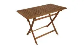 Der Garten Klapptisch La Palma hat das Maß 120 x 70 x 74 cm - gefertigt aus FSC zertifiziertem Eukalyptus