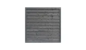 180 x 180 cm großes Zaunfeld. Dunkelgrau vorlasiert mit stabilen 40 x 90 mm Rahmenhölzern.