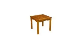 Der Gartenhocker Calgary aus braun geöltem Robinienholz, mit einem Maß von 50 x 50 x 45 cm