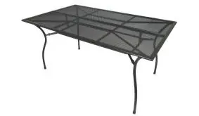 Wetterfester und robuster 150 x 90 x 73 cm Gartentisch aus Streckmetall für 4-6 Personen