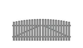 10 Jahre Garantie auf UV-Beständigkeit. 308 x 100 auf 115 cm, grau (RAL 7056), inkl. verstellbare Edelstahlbeschläge (6mm starke Ladenbänder vormontiert), Überwurf, Bodenriegel, Metallhülsen und Arretierung.