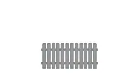 Pflegeleichte Gartenzäune aus Vollkunstofflatten und Aluminiumquerriegel, 180 x 80 cm, grau (RAL 7056), Edelstahl verschraubt, inkl. Montageset und Bohrer