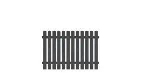 Wetterfester Gartenzaun aus Vollkunstofflatten und Aluminiumquerriegel, 180 x 120 cm, anthrazit (RAL 7016), Edelstahl verschraubt, inkl. Montageset und Bohrer