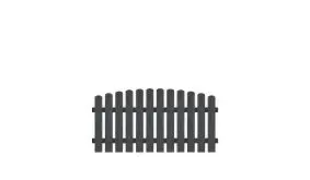 Wetterfester Gartenzaun aus Kunststoff. 180 x 80 auf 90 cm, anthrazit (RAL 7016), Edelstahl verschraubt, inkl. Montageset und Bohrer