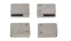 Die Glas Kle mmbacken für Eckpfosten sind bei uns als 4er Set oder als 6er Set erhältlich und sind für 8 mm Scheiben ausgelegt