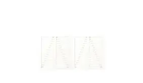 200 x 107 cm - Farbe: Weiß, Doppeltor aus fungizid behandeltem und doppelt farbgrundiertem Kiefern- bzw. Fichtenholz, Diagonale als Verstärkung (Lieferung ohne Zaunbeschläge)