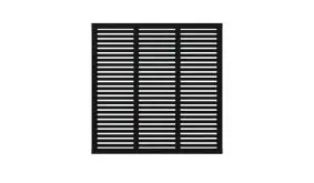 180 x 180 cm - Farbe: Schwarz, Sichtschutzzaunelement aus fungizid behandeltem und doppelt farbgrundiertem Kiefern- bzw. Fichtenholz
