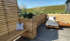 Die Hochpflanzkästen aus Sibirischer Lärche bieten viele Gestaltungsmöglichkeiten. Sie sind in 6 verschiedenen Größen erhältlich