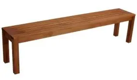 3er Hockerbank aus Holz mit einer Breite von 190cm.