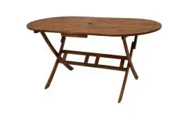 Der Holz Gartentisch klappbar Genua hat das Maß 160 x 85 x 74 cm und ist aus FSC zertifiziertem Akazienholz gefertigt