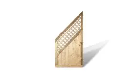 Sichtschutzwand Zaunabschluss aus druckimprägnierter Fichte mit Rankgitter. 90x180/90cm. Rank Maschenweite: ca. 6 x 6cm