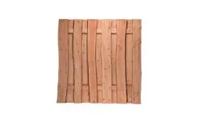 Der 180 x 180 cm Holz Zaun Dresden aus 20 mm starken Lärchenzaunbrettern im rustikalen Design