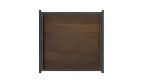 Das rissfeste Element Husby 1 in Walnussoptik hat das Maß 180 x 180 cm. Material: BPC (Bamboo Polymer Composite)