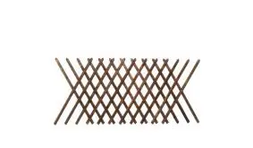 Jägerzaun aus brauner druckimprägnierter Kiefer/Fichte. 250x120cm. Lattenstärke ca. 55 mm