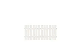 Kunststoff Gartenzaun mit 10 Jahre Garantie auf UV-Beständigkeit. Querriegel haben ein Maß von 20 x 60 mm
