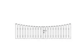 Kunststoff Doppeltor mit Unterbogen und allem Montagezubehör in den Maßen 308,5 x 80 auf 65 cm