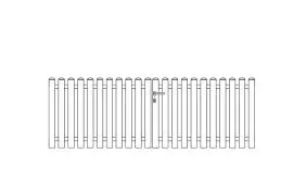 Doppeltor aus Kunststoff mit den Maßen 308,5 x 100 cm und geradem Verlauf mit allem Zubehör