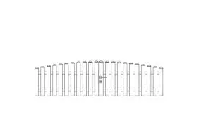 Doppeltor in Weiß mit den Maßen 308,5 x 65 auf 80 cm und Oberbogen mit allem Zubehör