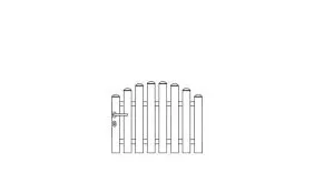 Einzeltür im Maß 105,5 x 85 auf 100 cm mit Oberbogen inklusive allem Zubehör