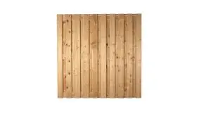 Sichtschutz Zaun aus naturbelassener sibirischer Lärche. 180x180cm. Lamellen: 14 x 120 mm
