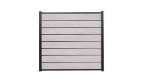 Das Zaunset Lübeck zum Sparpreis beinhaltet 8 Stk. Lamellen in Sand, 7 Zwischenleisten, Start- und Abschlussleisten in Anthrazit. Hergestellt aus wetterfestem WPC