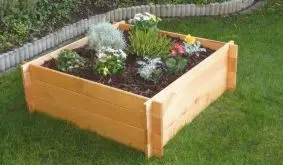 100 x 100 x 33 cm Pflanzbeet aus FSC zertifizierter und tauchimprägnierter Kiefer/Fichte