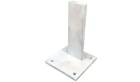 15 x 15 x 23 cm Postenträger aus feuerverzinktem Stahl, passend zum Eco Steckzaun Pfosten.