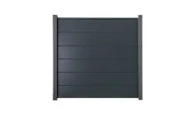 Steckzaun aus 6 Zaunlamellen und Abdeckleiste aus kratzfestem PVC. Farbe: Anthrazit