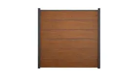 180 x 180 cm Steckzaunsystem aus witterungsbeständigem PVC (PolyVinylChlorid). Farbe: Golden Oak