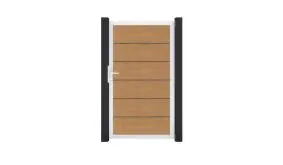 100 x 180 cm Einzeltor aus witterungsbeständigem PVC - Dekor: Asteiche