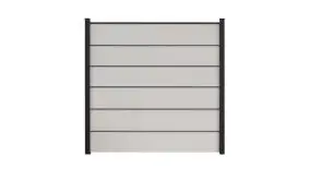 Weißer Steckzaun aus wetterfestem PVC im Maß: 180 x 180 cm - Lieferung inkl. Zwischenleisten