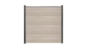 180 x 180 cm Steckzaun aus witterungsbeständigem PVC. Holzdekor: Sheffield Oak