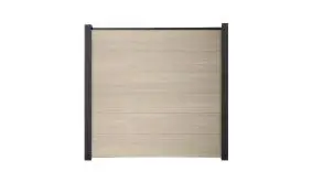 Kompletter Bausatz bestehend aus robusten PVC Lamellen und passender Abschlussleiste. Holzdekor: Sheffield Oak