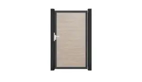 PVC Steckzaun Tür im Maß 100 x 180 cm - Rahmen aus Aluminium in Anthrazit