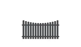 Kunststoff Zaunfeld mit Unterbogen im Maß 200 x 100 auf 85 cm