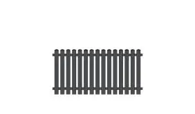 Rundkappen und grader Verlauf: Der Gartenzaun mit den Maßen 200 x 100 cm in Anthrazit