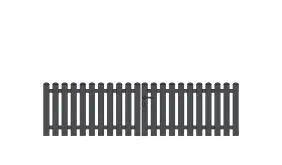 Doppeltor mit geradem Verlauf in den Maßen 308,5 x 80 cm mit allem benötigten Montagezubehör