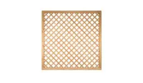 Rankgitter 180 x 180cm mit 4,5 x 6,5cm Rahmen aus sibirischer Lärche, Edelstahl geklammert