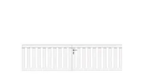 Doppeltor mit den lichten Maßen 308,5 x 80 cm in Weiß inklusive Montagematerial. Bitte bestellen Sie Torpfosten dazu 