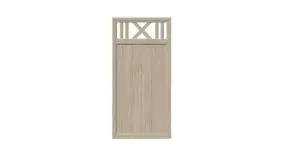 Die senkrechte Füllung wirkt geradezu klassisch und gibt dem 90 x 180 cm Zaunelement in Sheffield Oak eine stilvolle Note