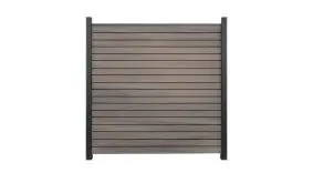 Witterungsbeständiger WPC-Zaun in Rhombus-Optik in der Farbe Bi-Color. Maß: 180 x 180 cm