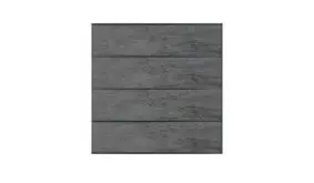 HPL Sichtschutz Steckbausatz bestehend aus 4 Lamellen Anthrazitgrau, Zubehörset, Distanzstücken, Lisenen und Abschlussprofil