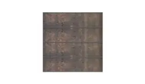 Komplettsatz Roskilde für ein 180 x 180 cm Zaunfeld bestehend aus 4 Lamellen Rostoptik, Abschlussprofil, Lisenen, Distanzstücken und Zubehörset