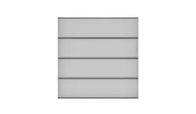 HPL Sichtschutzwand Bausatz bestehend aus 4 Lamellen Uni-Grau, Zubehörset, Distanzstücken, Lisenen und Abschlussprofil