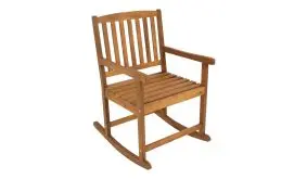 Schaukel Stuhl vor weißem Hintergrund