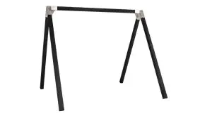 Sehr stabiles 268 x 260 x 225 cm Schaukelgestell aus druckimprägniertem und schwarz farbgrundiertem Leimholz